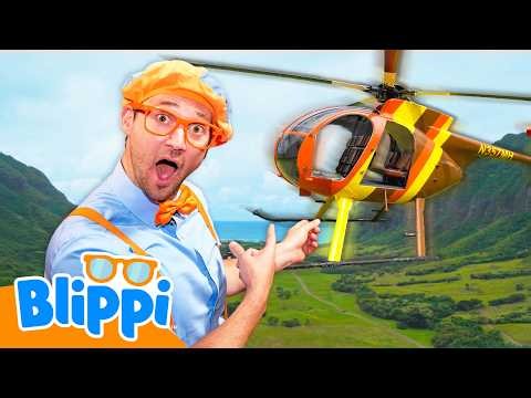 Blippi Rides in a REAL HELICOPTER! 🚁🚁 Adventures in Hawaii