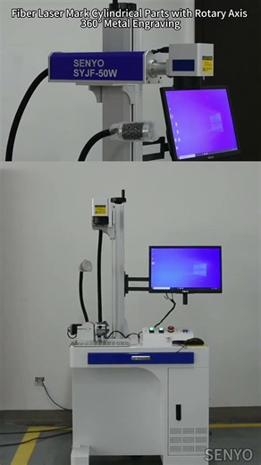 Watch Fiber Laser Mark Cylindrical Parts with Rota