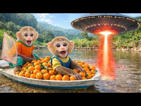 Bim Bim's family steers their boat to confront a giant UFO