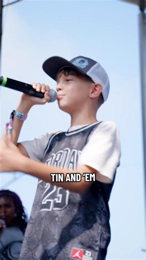 #JJQ the 12-year-old #rapper rips a #freestyle at #lollapalooza 🔥