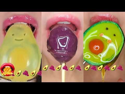 Avocado And Grapes Satisfying ASMR Eating 🥑🍇🥑🍇🥑🍇