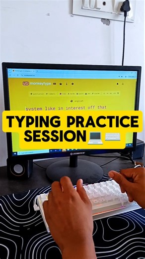 Monkeytype typing practice session #monkeytype #fasttyping #typingtest #typingjobs #typingspeed