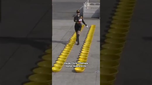 Inside China’s Female Honor Guard Drills #military #army #china #shorts | 孔文 Sven Korn
