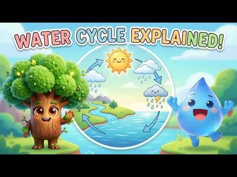 Water Cycle Explained for Kids | Evaporation, Condensation, Precipitation & Collection