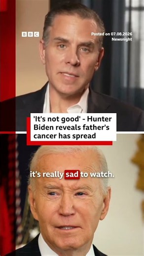 'It's not good' - Hunter Biden on his father's cancer update. #JoeBiden #Cancer #BBCNews