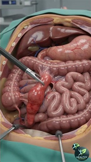 Laparoscopic Appendectomy Procedure Step by Step | 3D Appendix Removal Surgery Animation