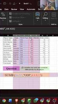 Sumifs Function Calculation in Excel #excel #spreadsheetmagic #exceltutorial