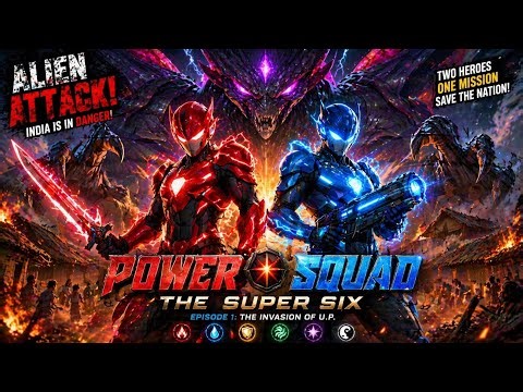 💥 UP Village Under Attack! 👽 2 Heroes vs Alien Army (part-2)anime india superhero#animation