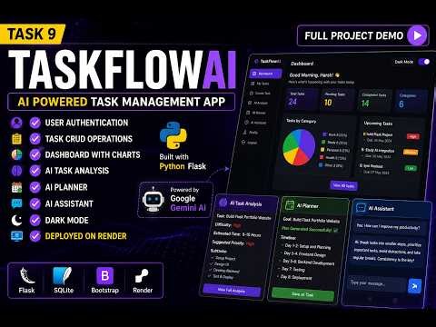 Task 9 – AI Task Management Web App | Flask Full Stack Project | Synent Technologies