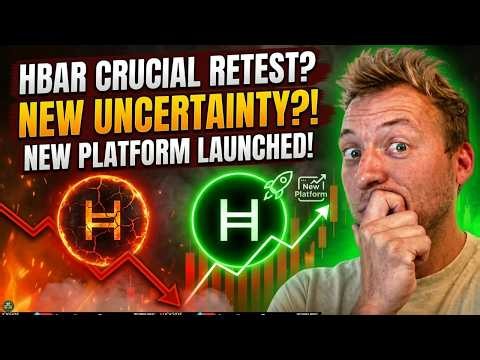 HEDERA HBAR - Crucial Support Retest! New Uncertainty?! New Platform Launched!