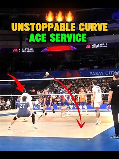 Unstoppable Curve Serve 🔥😱 #haikyuu