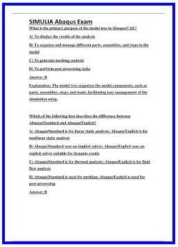 SIMULIA Abaqus Exam 636x882