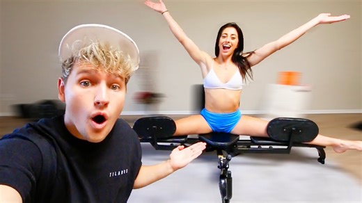 We challenged each other to see how far we could actually do the splits