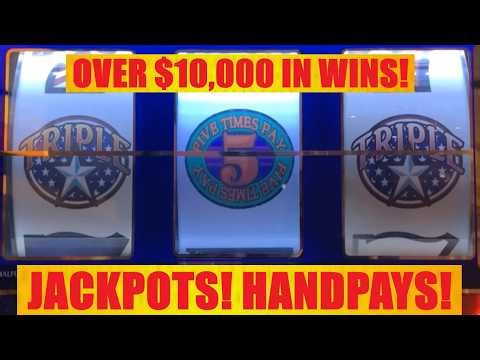 MULTIPLE Jackpots and Big Wins in Las Vegas! Old school 3 Reel Casino slots! 