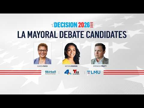 LA mayoral debate live: Watch Karen Bass, Spencer Pratt, Nithya Raman on NBCLA