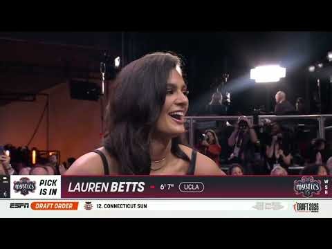 Lauren Betts is headed to the Mystics as the No. 4 pick!