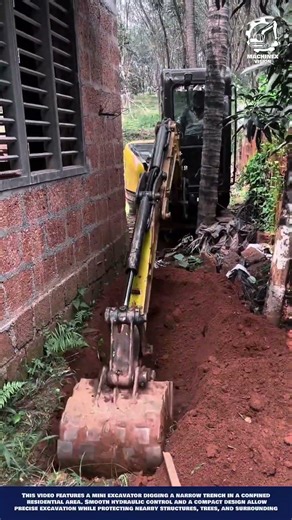 Mini Excavator Narrow Trenching Machine Innovation for confined-space digging