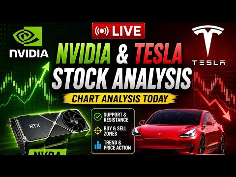 LIVE: NVIDIA & Tesla Stock Analysis | NVDA & TSLA Chart Analysis Today | Buy, Sell or Hold?