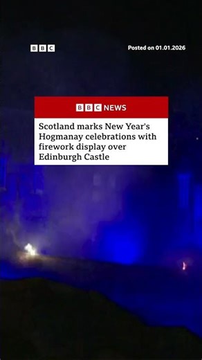 Hogmanay lights up Edinburgh Castle. #Scotland #NewYear #BBCNews