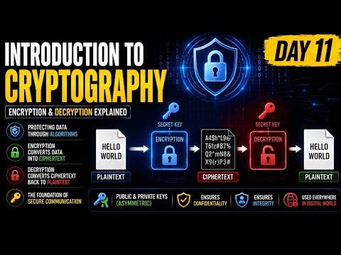 Day 11: Introduction to Cryptography | Encryption & Decryption Explained 🔐