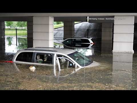 Large Hail And Heavy Rains Cause Extreme Flooding in Saint Cloud, MN