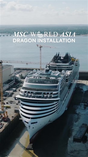 MSC World Asia Dragon Sculpture — 12m Stainless Steel Icon