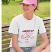 Disney Line Art Friends Custom T-Shirt Printing, Burgundy Mickey Mouse Graphic Tee, Matching Family Tee