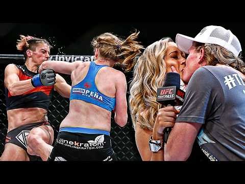 Tonya Evinger Wins and Kisses Laura Sanko at Invicta FC 17