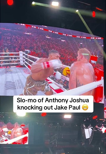 Anthony Joshua Knocks Out Jake Paul in Slow Motion