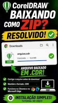 🚨 CorelDRAW baixando como ZIP? ACHEI A SOLUÇÃO PERMANENTE! #CorelDRAW #Corel #CDR #CorelDrawBrasil