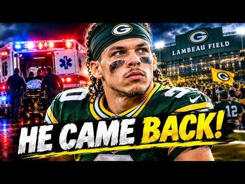 Christian Watson RETURNS After Ambulance Ride! Broken Rib Shocks Packers Fans!
