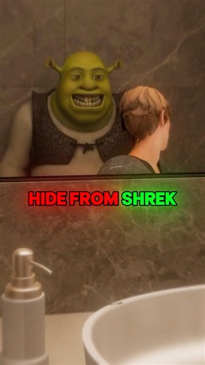 Shrek Appeared in My Bathroom Mirror #scary #cursed