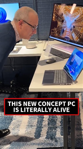 The laptop that literally turns its head to watch you. 🙂‍↔️🤩 We went hands–on with the Lenovo ThinkBook Plus Gen 7 AutoTwist, a concept PC using a motorized hinge and AI tracking to keep you in frame. #Lenovo #ThinkBook #AutoTwist #CES2026 #FutureTech #TechNews Like what you’re reading? Don’t miss out on our latest stories. Add PCMag as a preferred source on Google. 🏅 Read more on PCMg 🔗 | PCMag