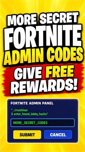 NEW SECRET Fortnite Admin Codes Give FREE Rewards! 😱🔥 #fortnite #shorts