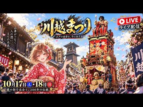 川越まつり Kawagoe Festival 2026【お祭りライブ配信⛩️】宵宮の日中🌞