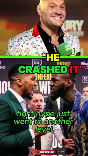 Tyson Fury Reacts at Joshua & Wilder Press Conference 👀 #boxing #fightprep