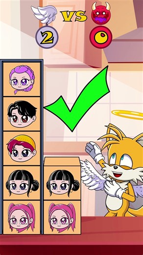Ultimate Correct Order in Kpop Demon Hunter! Team Angle 😇vs😈 Team Devil #sonic #divertidamente2