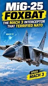 MiG-25 Foxbat: The Mach 3 Soviet Interceptor That Terrified NATO! #MiG25 #shorts #MilitaryAviation