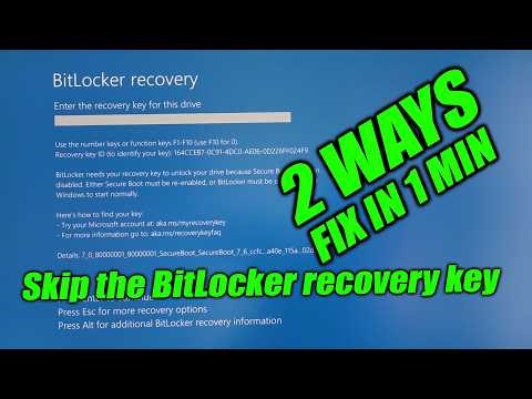 How to solve Bitlocker recovery key issue Windows 11