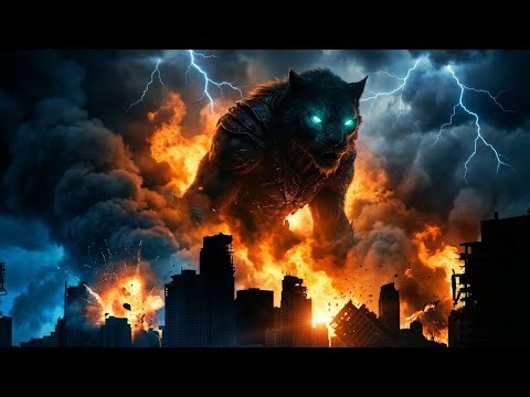 GIANT Alien Cat Monster Attacks City | Ultra-Realistic 8K Cinematic Apocalypse