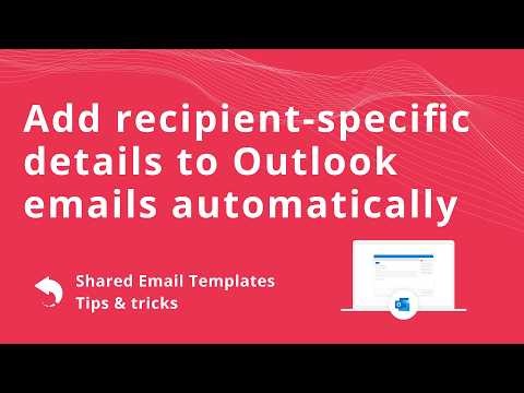 Insert specific template sections based on email recipients in Outlook