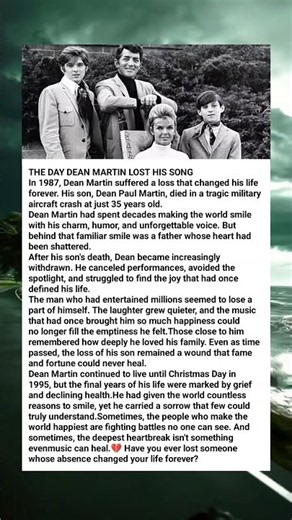 💔 Dean Martin Never Recovered From Losing His Son | A Father's Heartbreaking Story