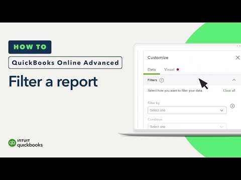 How to filter a report in QuickBooks Online Advanced
