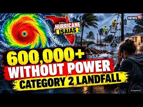 Hurricane Isaias LIVE: Power Shortage Due to Dangerous Storm Surge US Coast | Category 2 | News18