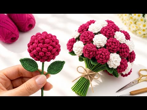 💐 I Made a VIRAL Crochet Flower Bouquet 🌸 Easy Step-by-Step Tutorial