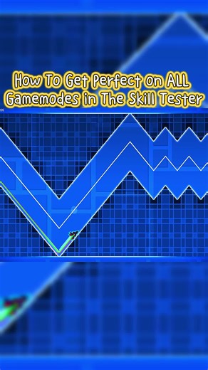 How to get perfect on all game modes in the skill tester#geometrydash #geometrydashlevel #geomtrydashboss #geomtrydashmobile #geometrydashchallenge