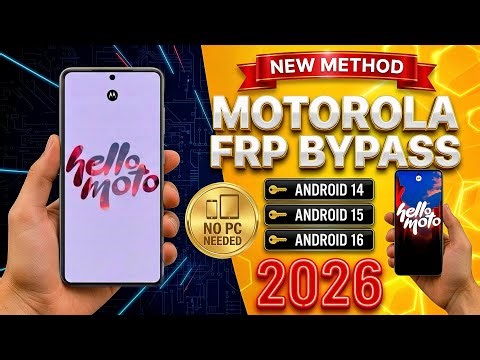 Motorola FRP Bypass / Google Account Unlock (2026) 🔓 Fix FRP Lock Android 14/15/16 No PC