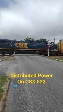 Distributed Power on CSX 523 #dpu #dp #cm44ac @CameraBryan #athensalabama #trainvideos #train #csx