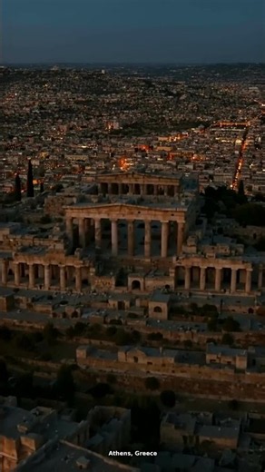 Acropolis of Athens at Night 🇬🇷 by Drone - 8K Ultra HD