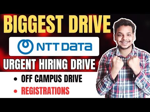NTT Data Biggest Hiring Announced | Off Campus Drive For Freshers | Latest Jobs 2025-2026